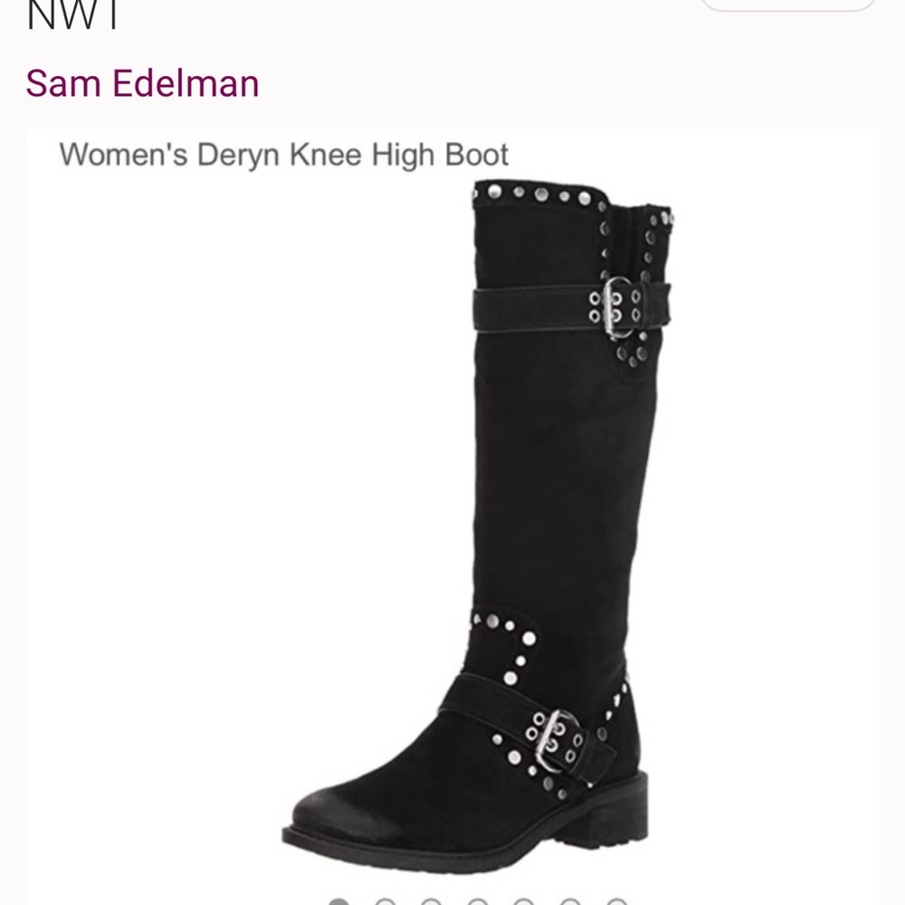 Sam Edelman Deryn studded suede knee high boots